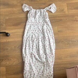 Princess Polly White and Pink Floral Maxi Dress